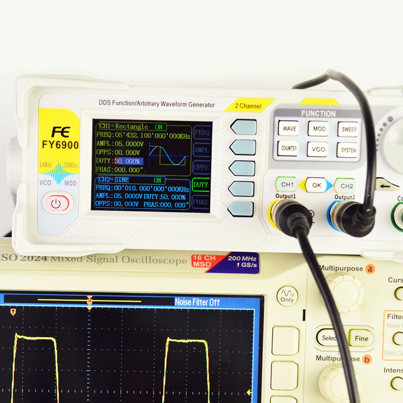 Function Arbitrary Waveform Generator - 波形発生器 パルス信号源 FY6900 100MHz 機能信号発生器 DDS
