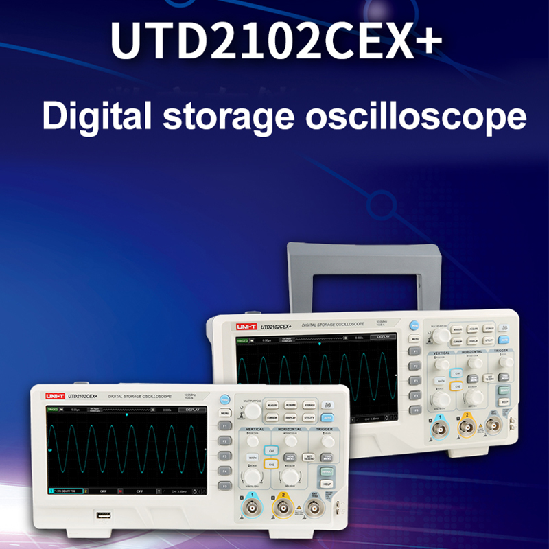Digital Storage Oscilloscope 100Mhz - UNI-T UTD2102CEX + デジタル · ストレージ