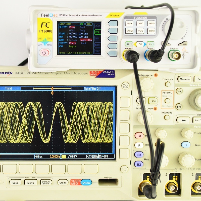Function Arbitrary Waveform Generator - Feelelec FY6900 0-60MHz デジタル信号発生器機能任意波形 DDS デュアルチャンネル