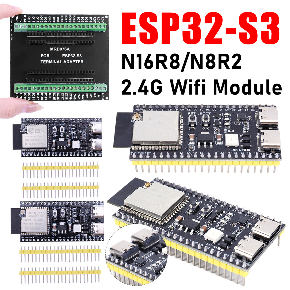 Esp32 S3 Development Board Lot - ESP32 S3 開発ボード 拡張アダプターキット付き 2.4G Wifi