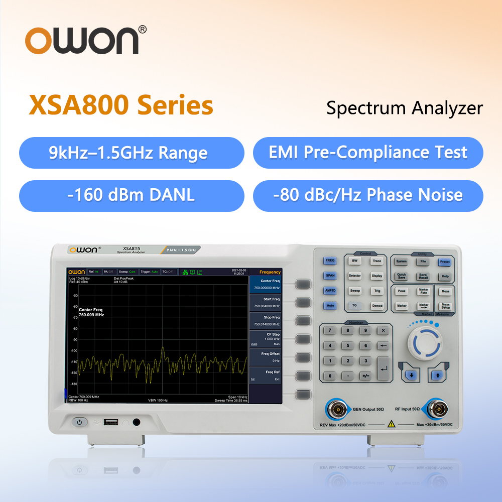 Signal Generator Spectrum Analyzer - OWON スペクトラムアナライザ トラッキングジェネレータ付き XSA815TG 9kHz-1.5GHz -160dBm