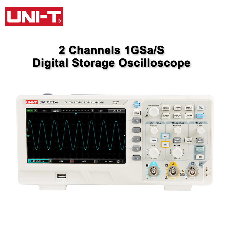 Digital Storage Oscilloscope 100Mhz - UNI-T デジタル オシロスコープ UTD2102CEX+ 100MHz 1GS/s