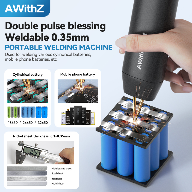 Spot Welder 18650 Battery Pack - Awithz ポータブルバッテリースポット溶接機 DIY ミニ溶接機 18650 バッテリーパック
