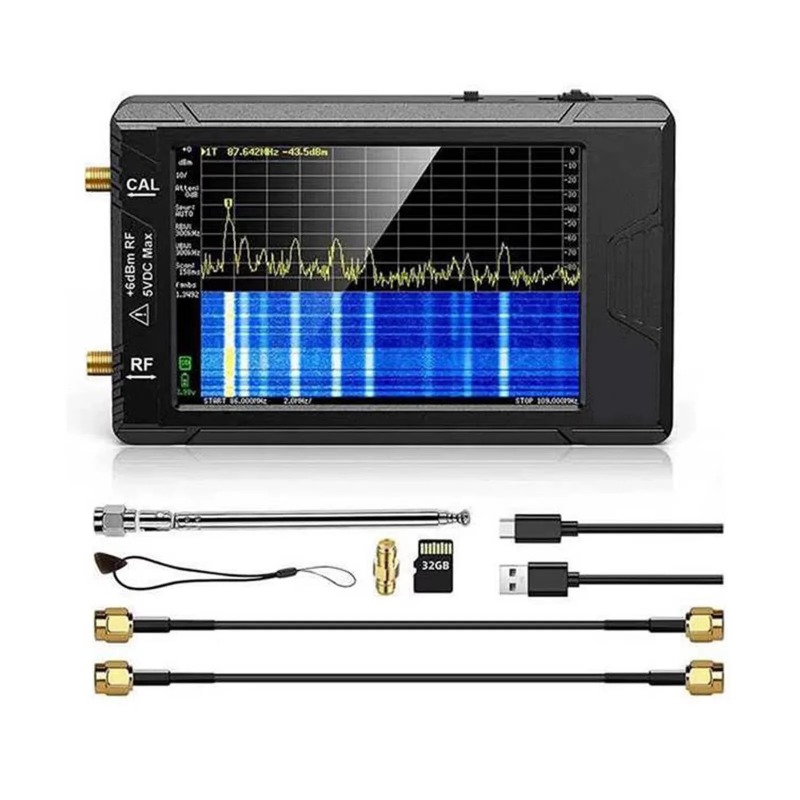 Signal Generator Spectrum Analyzer - 新しいハンドヘルド小型スペクトラムアナライザー 100k-5.3GHz RF 信号発生器、4 インチディスプレイ付き、TinySA ULTRA