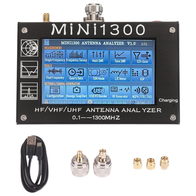 Signal Generator Spectrum Analyzer - ALIM-Mini1300 4.3 インチ/VHF/UHF アンテナアナライザ 0.1-1300Mhz ベクトルネットワークアナライザ
