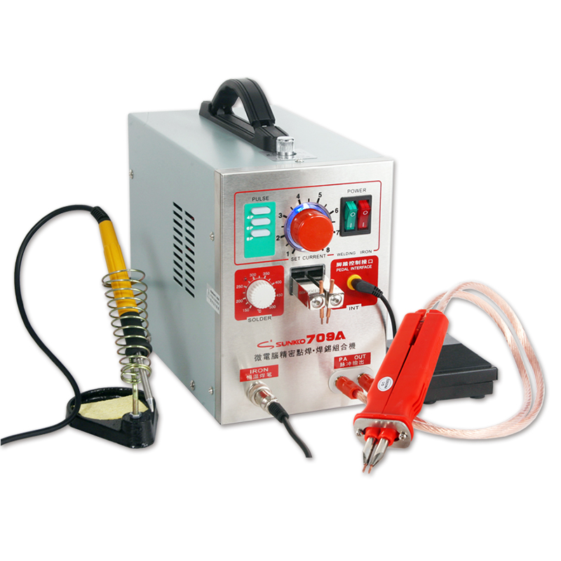 Spot Welder 18650 Battery Pack - 1.5KW SUNKKO 709A 220/110V バッテリースポット溶接機、70B溶接ペン付き、18650 21700バッテリーパック用スポット溶接機