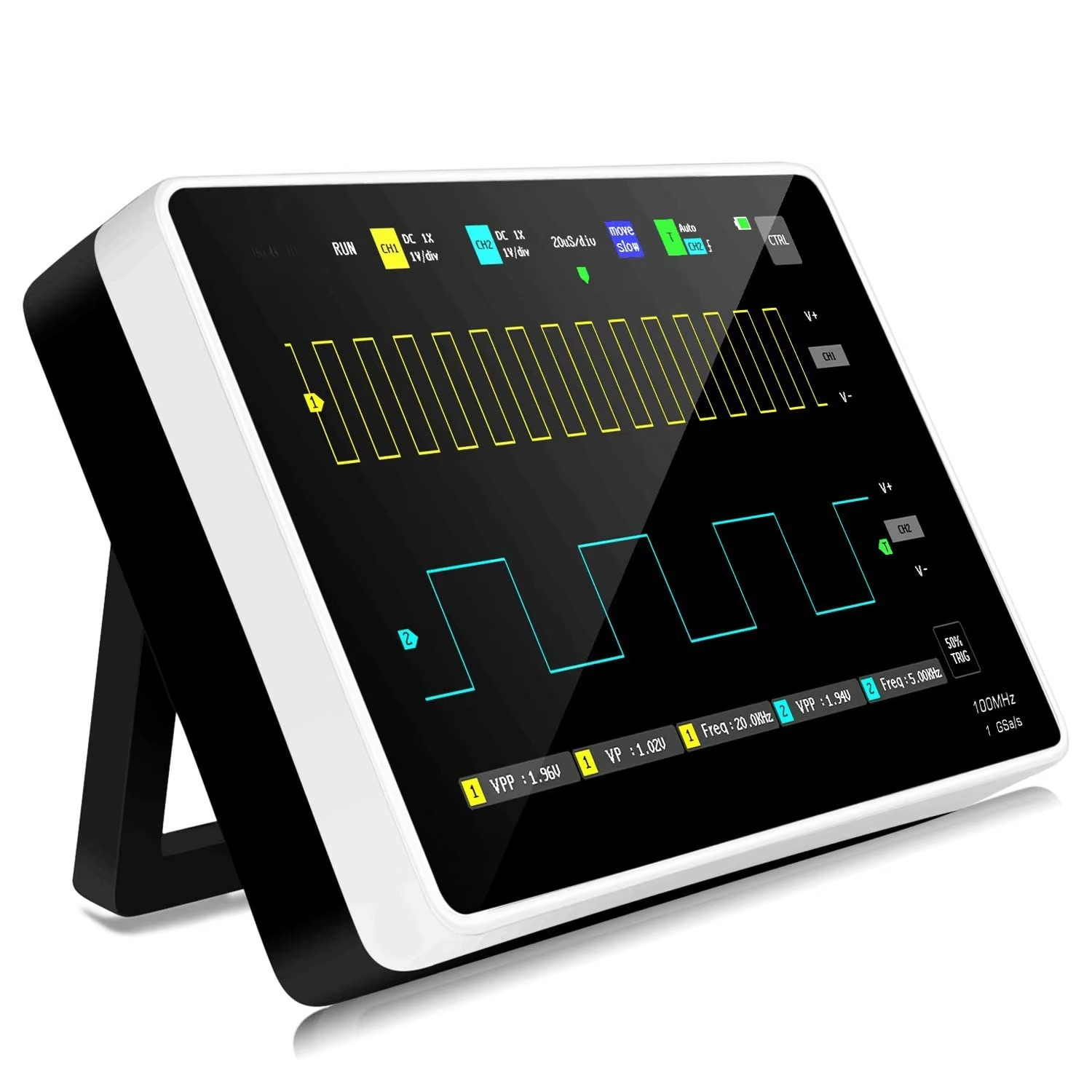 Digital Storage Oscilloscope 100Mhz - ポータブルデジタルストレージオシロスコープキット 2チャンネル 100MHz帯域幅 1GSa/sサンプリングレート タブレットデジタルオシロスコープ