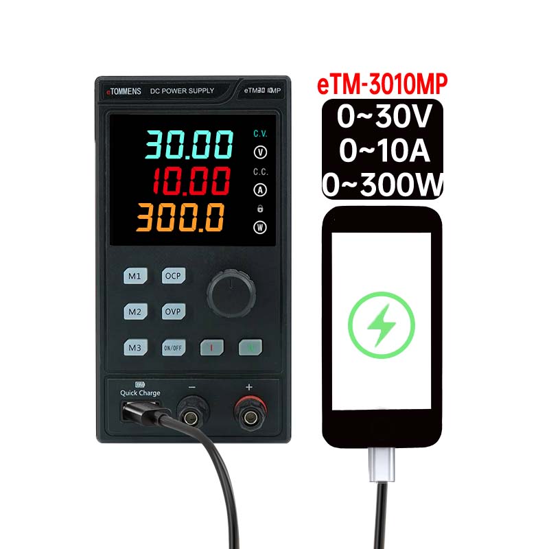 Programmable Dc Power Supply 30V 10A - ETOMMENS 30V 10A 300W ETM-3010MP 調整可能なプログラマブル産業用モバイル