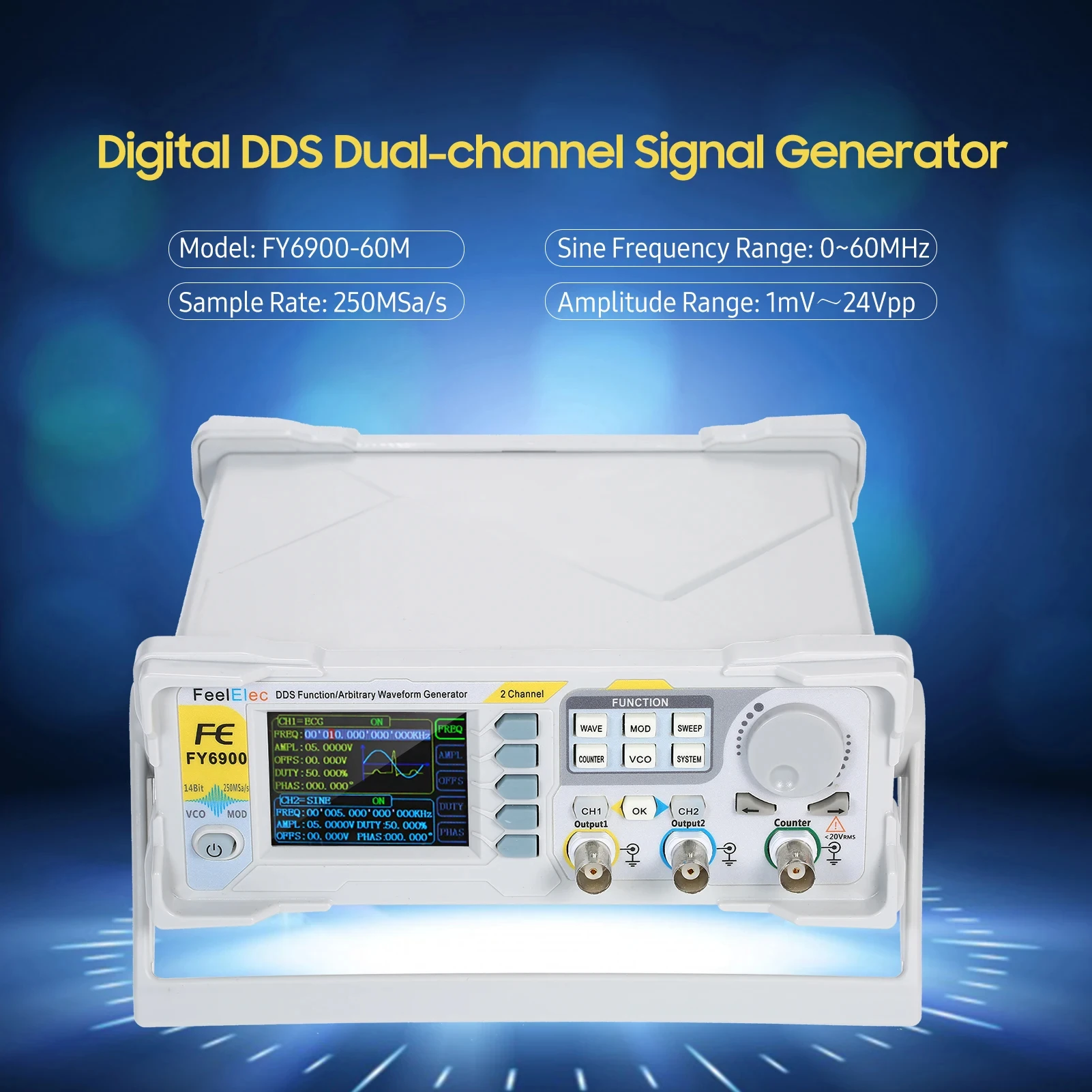 波形発生器 パルス信号源 FY6900 100MHz 機能信 - Function Arbitrary Waveform Generator のレビューと価格