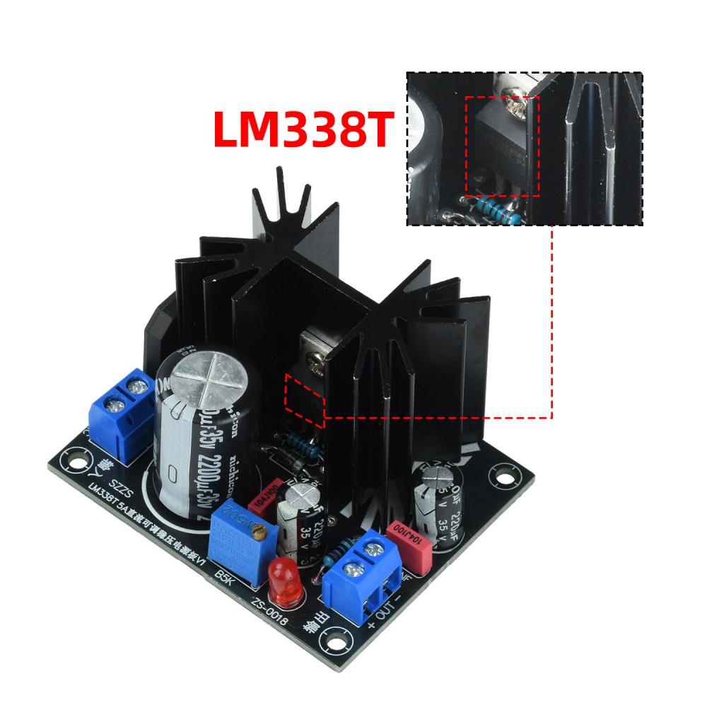 LM338T リニア調整可能な電圧レギュレータモジュール A - Linear Lab Power Supply Adjustable のレビューと価格