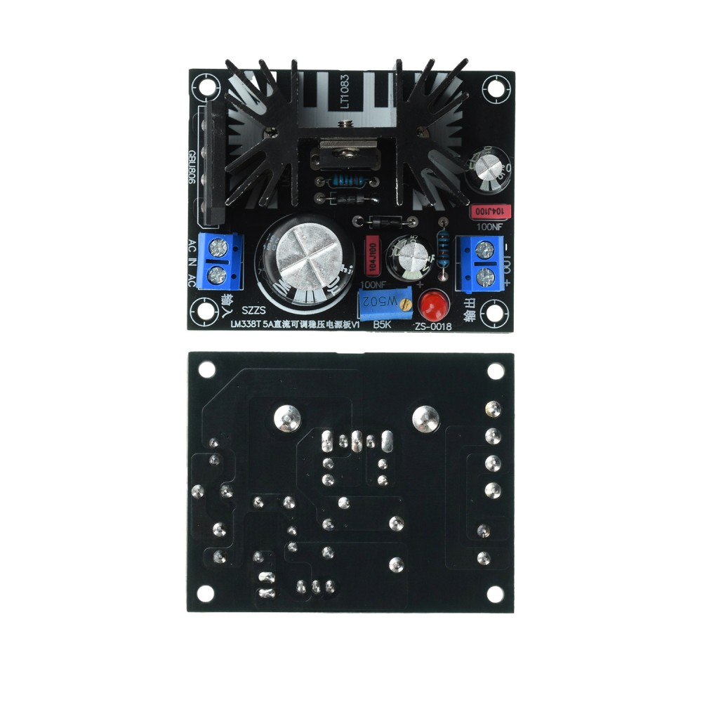 LM338T リニア調整可能な電圧レギュレータモジュール A - Linear Lab Power Supply Adjustable のレビューと価格