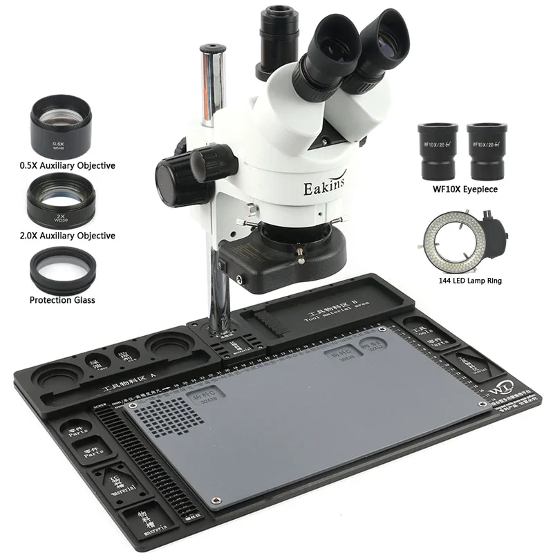 大型多機能アルミ合金ステレオ顕微鏡 3.5倍～90倍ズーム  - Stereo Trinocular Microscope Pcb のレビューと価格