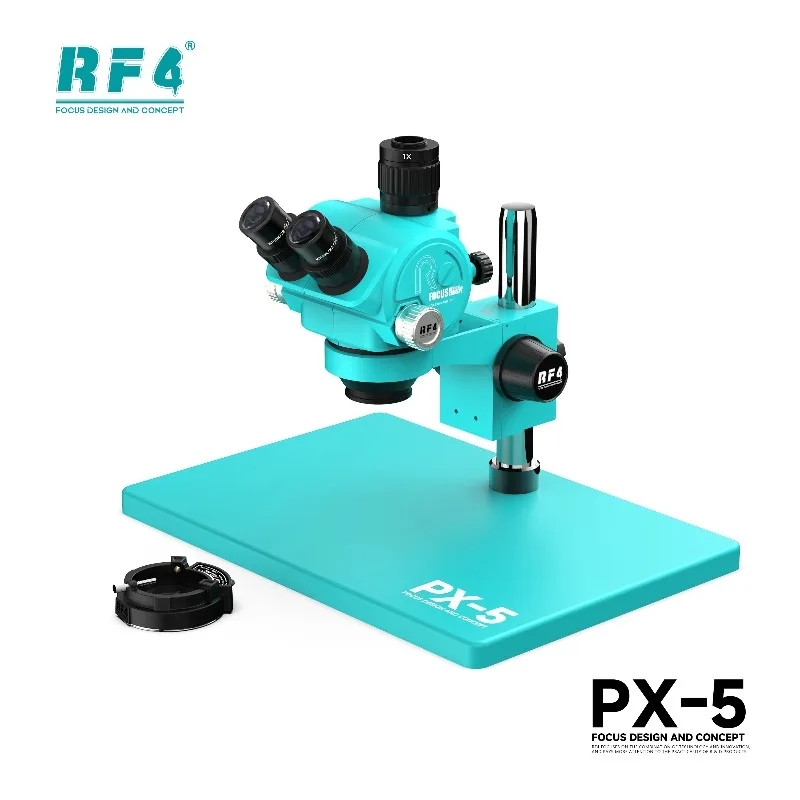 RF4 PX-5 三眼実体顕微鏡 連続ズーム倍率7倍から50 - Stereo Trinocular Microscope Pcb のレビューと価格
