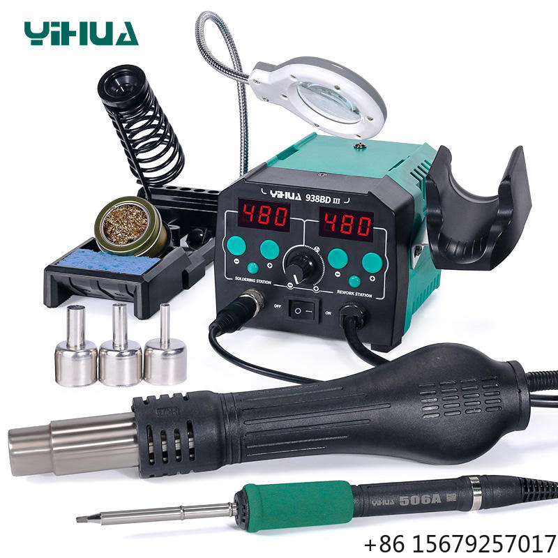 YIHUA 938BD-III 775W 2 in 1 T1 - Hot Air Rework Station T12 のレビューと価格