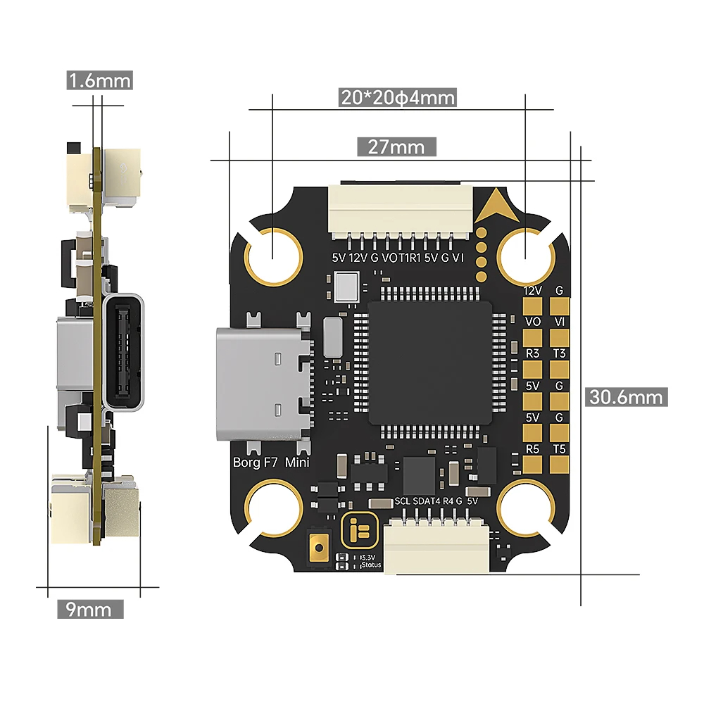 IFlight Borg F7 Mini Stack ICM - Fpv Flight Controller F7 Stack 60A のレビューと価格
