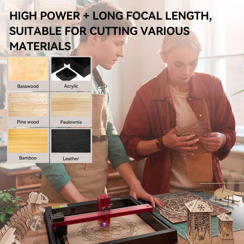 Atomstack-ミニレーザー彫刻機,木材,DIY,大理石 - Mini Laser Engraver Cnc Router のレビューと価格