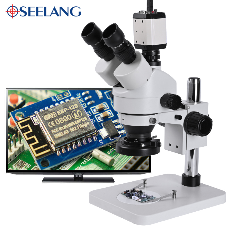 携帯電話、時計、精密はんだ付け、PCB メンテナンス用のカメ - Stereo Trinocular Microscope Pcb のレビューと価格