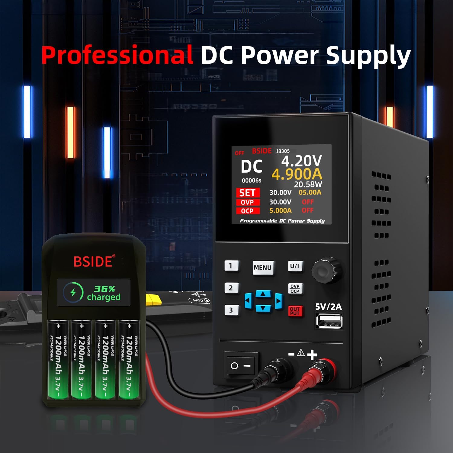 BSIDE DC 実験室用安定化電源 プログラマブル 30V - Programmable Dc Power Supply 30V 10A のレビューと価格