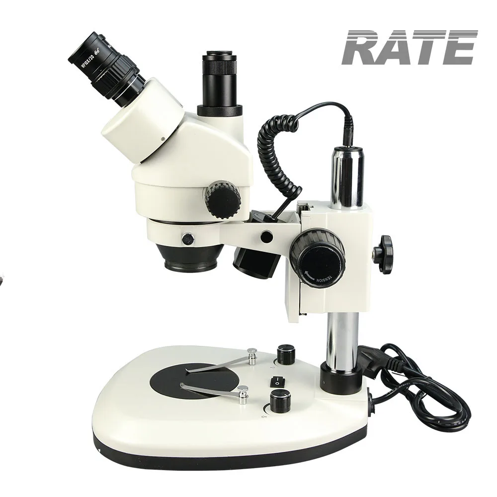 工場用7倍-45倍光学工業用三眼顕微鏡、電子PCB検査用ズー - Stereo Trinocular Microscope Pcb のレビューと価格
