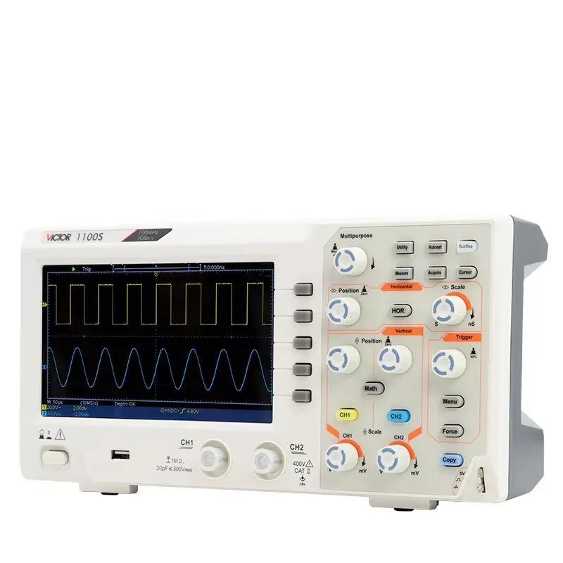 VICTOR 1100S 100MHz帯域幅オシロスコープ  - Digital Storage Oscilloscope 100Mhz のレビューと価格