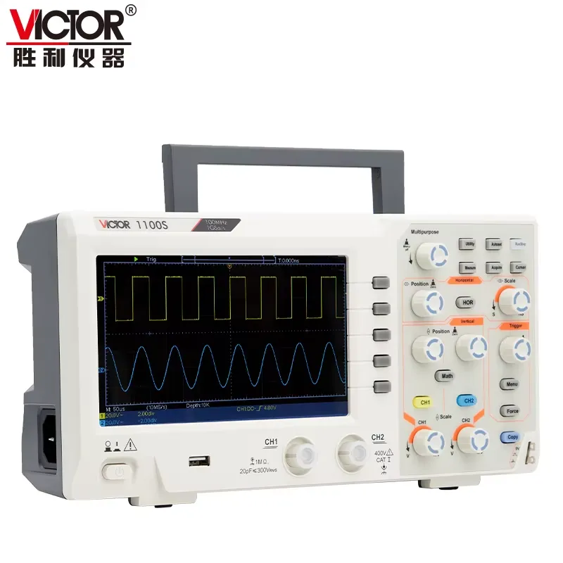 VICTOR 1100S 100MHz帯域幅オシロスコープ  - Digital Storage Oscilloscope 100Mhz のレビューと価格