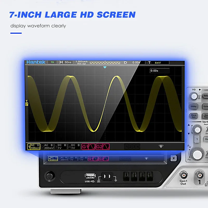 Hantek Dpo6104b デジタルストレージオシロスコ - Digital Storage Oscilloscope 100Mhz のレビューと価格
