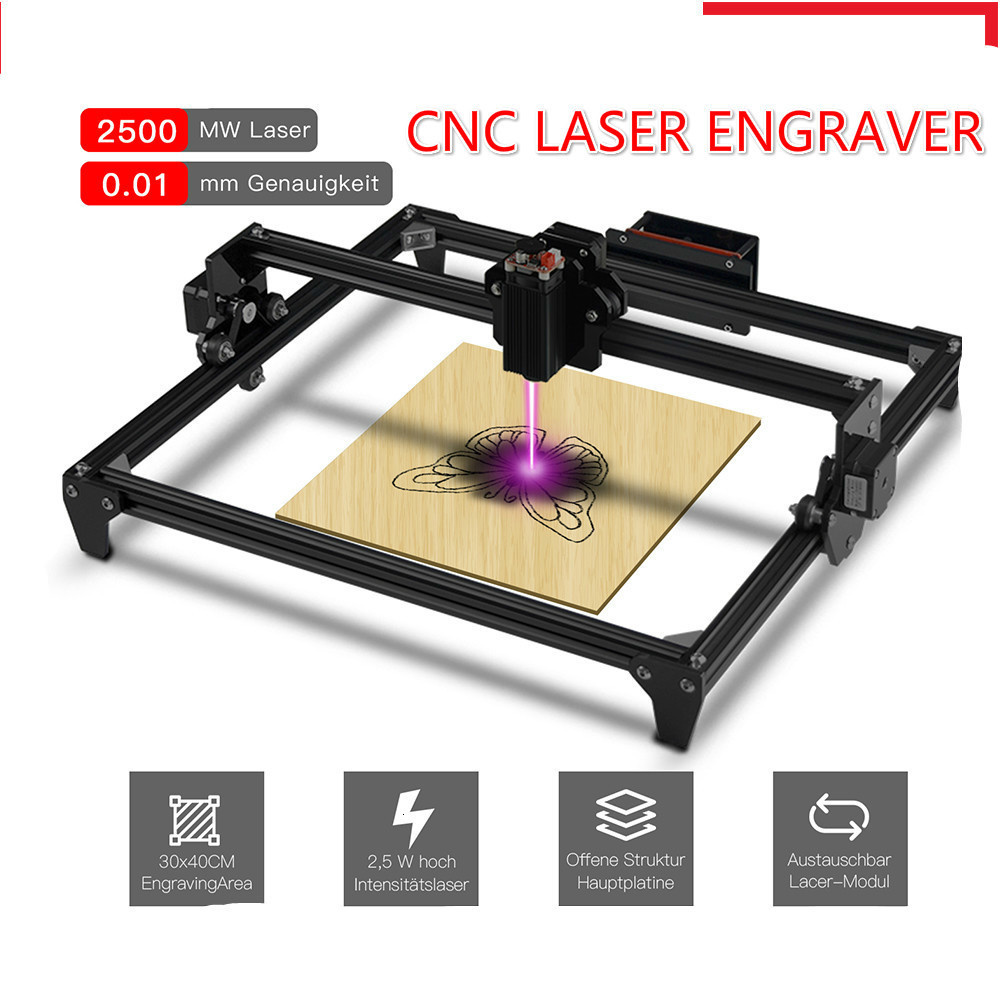 30*40 センチメートルミニ 2500MW CNC レーザ - Mini Laser Engraver Cnc Router のレビューと価格