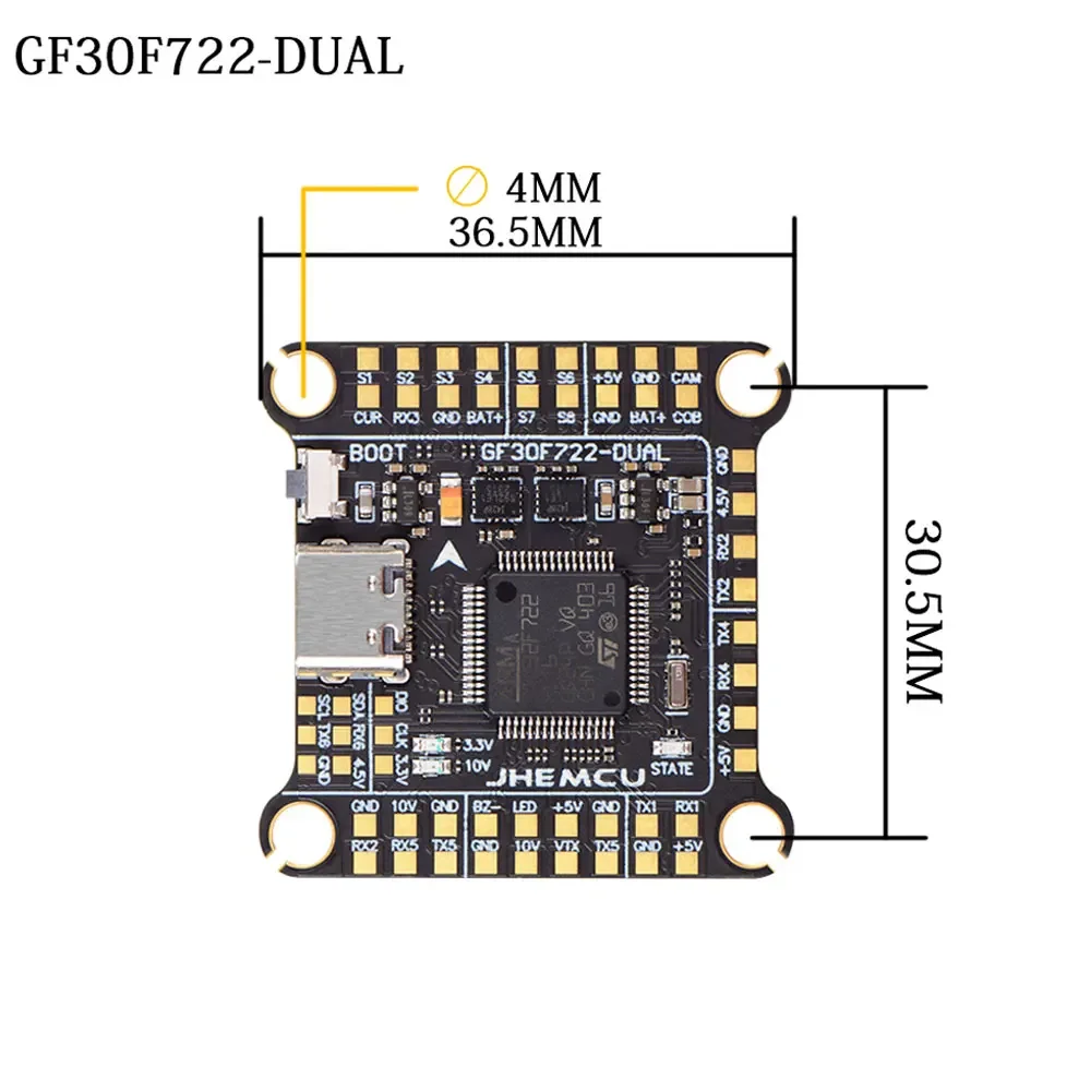 UniFlyJHEMCU F7 スタック F722 デュアル - Fpv Flight Controller F7 Stack 60A のレビューと価格