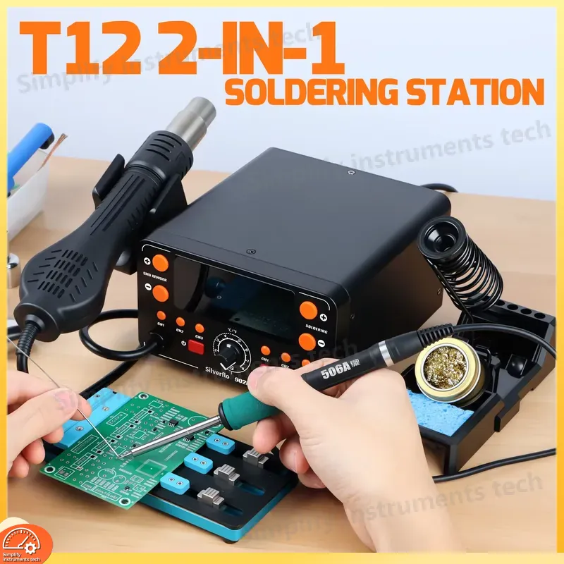 902D IV 775W はんだ付けステーション ホットエア - Hot Air Rework Station T12 のレビューと価格