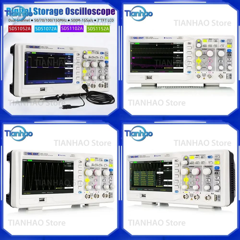SIGLENT SDS1052A SDS1072A SDS1 - Digital Storage Oscilloscope 100Mhz のレビューと価格