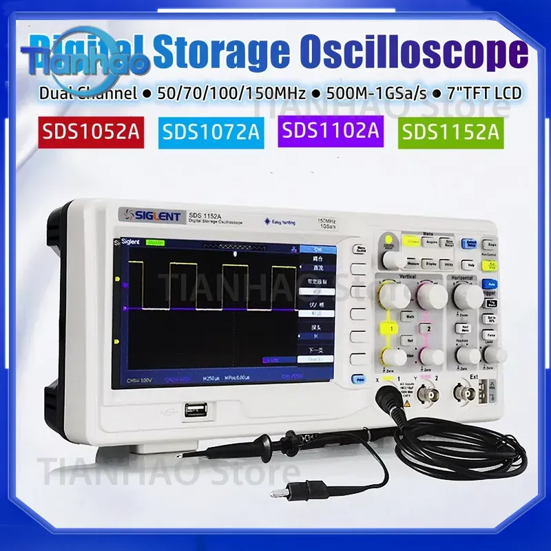 SIGLENT SDS1052A SDS1072A SDS1 - Digital Storage Oscilloscope 100Mhz のレビューと価格